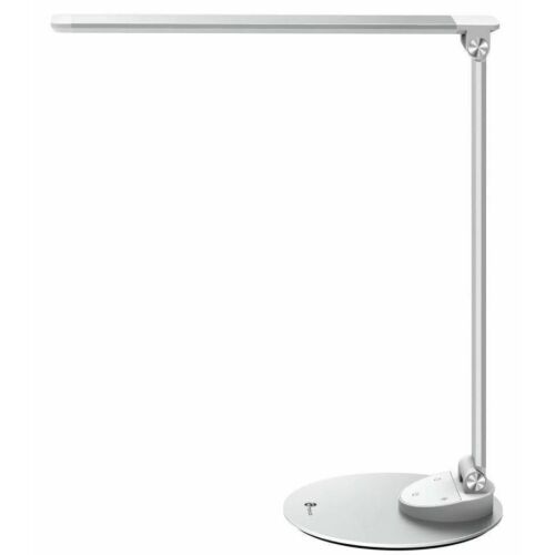 Lampă de birou LED argintie TaoTronics TT-DL19 cu port de încărcare USB