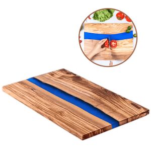 Tocator bucatarie din Lemn de maslin, 23cm x 35 cm, Platou servire cascaval /mezeluri, Koken 136517248 - Tocatoare de bucătărie