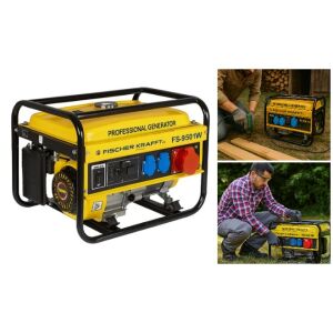 Fischer Kraft FS-9501W 9500W benzines áramfejlesztő építkezéshez és otthoni használatra - Építkezés & Felújítás