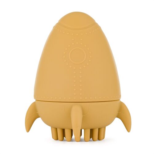 PETITE&MARS Splashy Rocket bath toy, Intense Ochre color, rocket shape