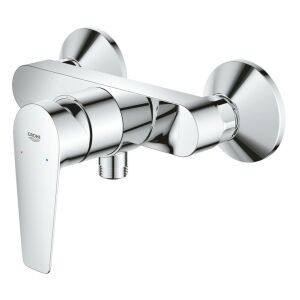 Grohe Start Edge chrome shower mixer, angled view - Home & Garden
