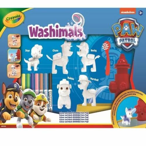 Crayola Washimals Mancs Őrjárat kifestő szett filctollakkal és figurákkal