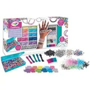 Crayola Creations Zestaw do nawlekania koralików z 2000 koralików do tworzenia biżuterii - Crayola