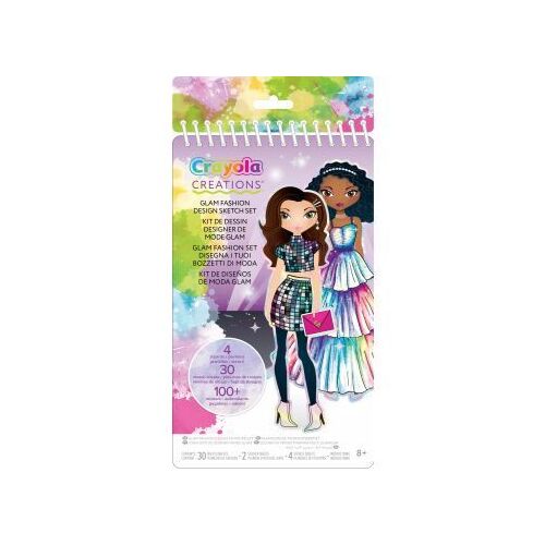 Crayola Creations: Glam zestaw do projektowania ubrań z naklejkami 136530248