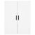 Elölnézet egy 2 ajtós fehér fali szekrényről