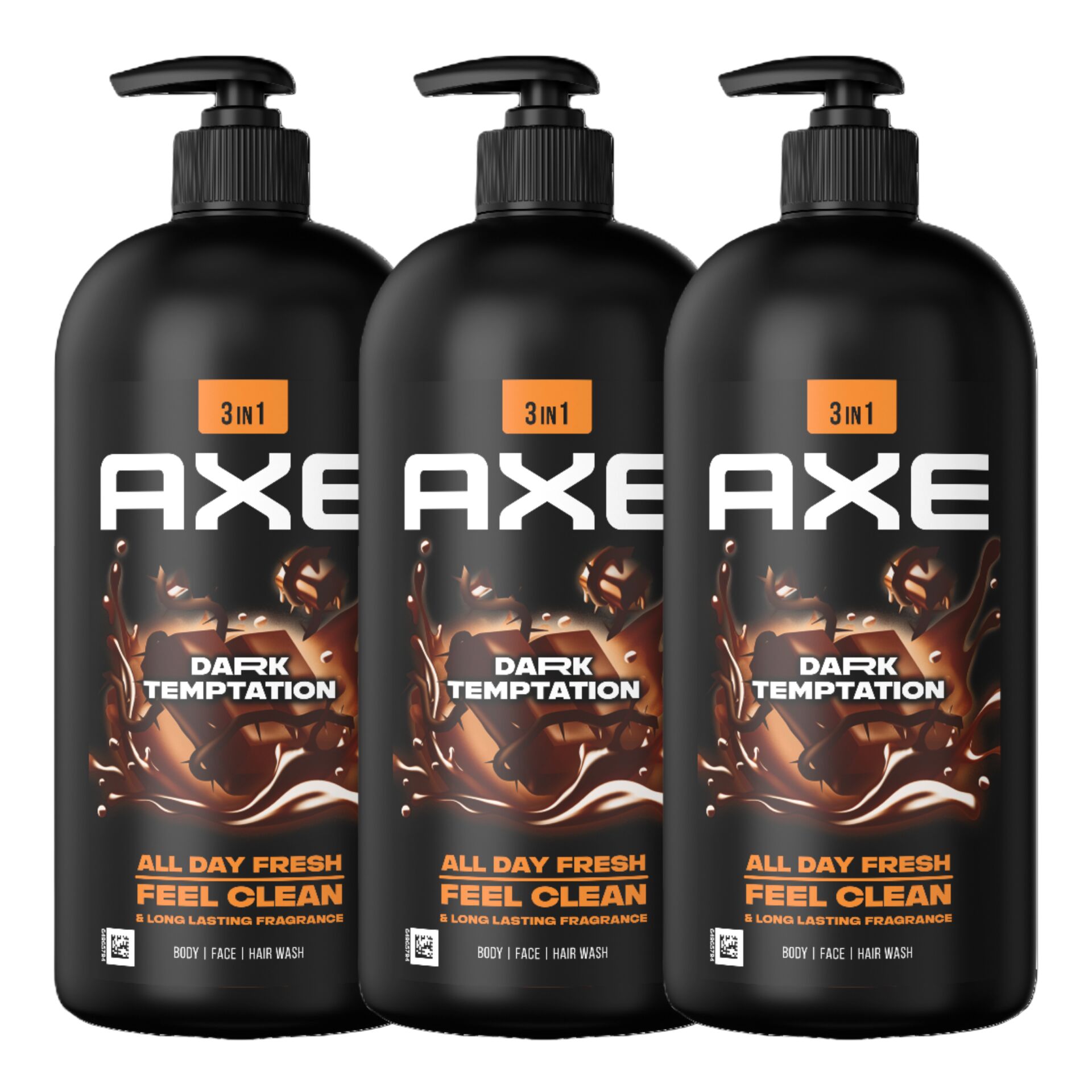 E-shop Axe Dark Temptation Sprchový kúpeľ 3x900ml