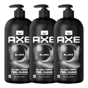 Axe Black 3w1 Żel pod prysznic do ciała, twarzy i włosów, 3 x 900ml - Uroda i zdrowie