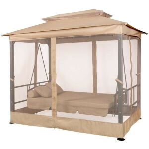 ALIPASCHA Lux 3-4 személyes hintaágy baldachinnal és szúnyoghálóval - Hintaágy