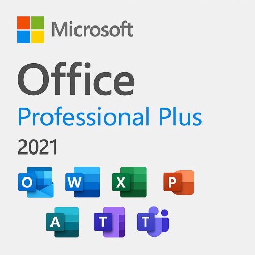 Microsoft Office 2021 Professional Plus, s ikonami Word, Excel, PowerPoint, Outlook a Access