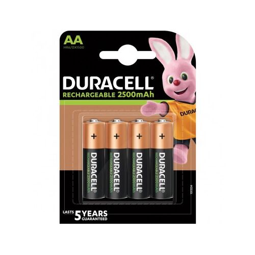 Batérie Duracell R6, AAK4 2500mAh, 4 ks, prednabité