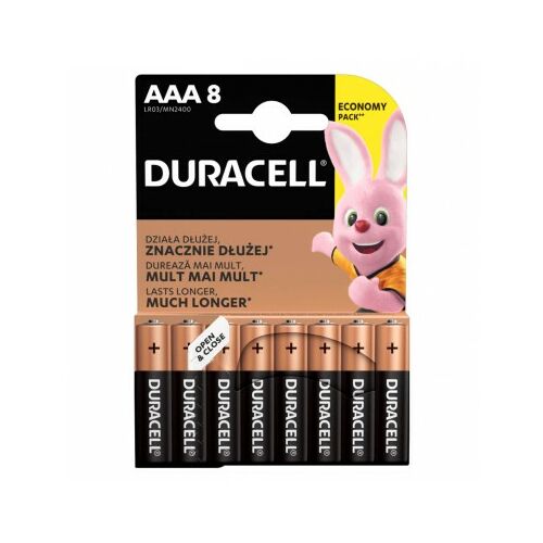 Alkalické batérie Duracell R3 Basic, AAAK8, 8 ks
