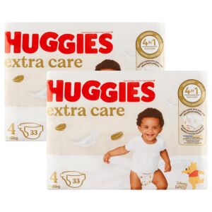 Huggies Extra Care Veličina 4 (8-16kg) Pelene gaćice Maxi Pack (2x33) - Pelene