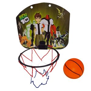 Zestaw do koszykówki IdeallStore® mini, edycja Ben 10, plastik, w zestawie piłka 136606227 - Koszykówka