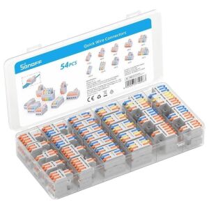Set Conectori de Imbinare a Firelor Sonoff D1-2, 54 bucati, 250V, 32A, cupru, PC, alb 136606675 - Echipamente electrice