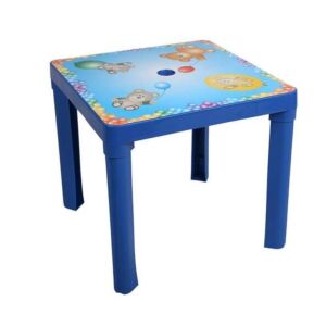 Záhradný plastový stôl pre deti - modrý medvedík, modrý záhradný stôl, 46x46x43 cm (kópia) 136607557 - Záhradný nábytok