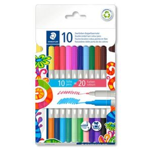 Rostirón készlet, 1/3 mm, kétvégű, STAEDTLER® "3280", 20 különböző szín 136613908 - Rajzeszköz