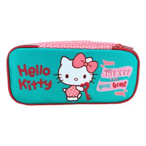 Piórnik Hello Kitty Sweetheart, 2 komory, turkusowy z motywem Hello Kitty - Hello Kitty
