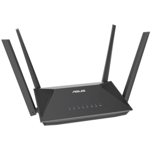 Изглед под ъгъл на рутер Asus RT-AX52 Pro AX3000 WiFi 6