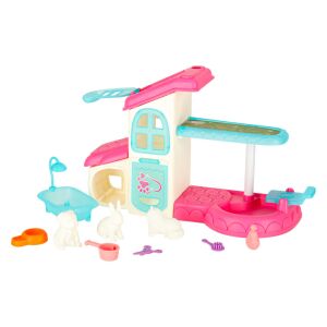 Komplettes Pet Hotel Spa Spielset mit Zubehör und Tierfiguren - Puppenhaus