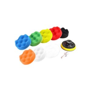 Polierschwamm- und Pad-Set für Bohrmaschine 80 mm, Amio