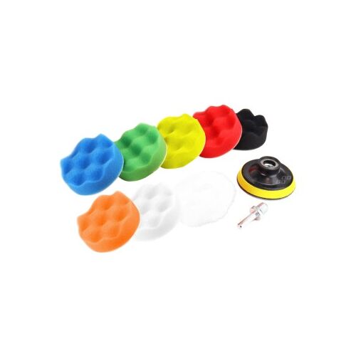 Zestaw gąbek i padów polerskich do wiertarki 80 mm, Amio 136634258