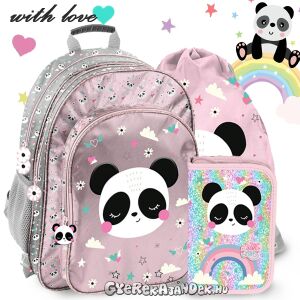 Paso pandás iskolatáska, hátizsák SZETT - With Love 136634837 - Paso