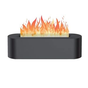 Légpárásító NEXTLY lánghatású aromaterápiás diffúzorral, 7 színű RGB környezeti világítás, automatikus színváltás/rögzített színbeállítás, időzítő 1h/3h/5h, 150ml, fekete színű