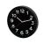 Home AWC300BK wall clock, glass front, contrast, easy to read dial, 1xAA battery power, diameter 300mm 136637311