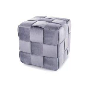 Casel Fonott Bársony Puff Szürke 136637942 - Signal