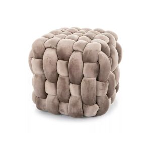 Faris Fonott Bársony Puff Sötétbézs