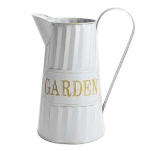 Bádog kiöntő, fehér, garden felirat, 23 x 14 cm (080738) 136646668 - Öntözőkanna