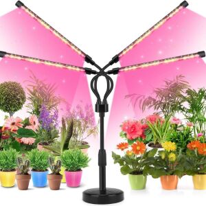 Yikedan LED Növénylámpa Beltéri Növényekhez – Fekete, Állítható Karokkal 136648370 - Növénytermesztési kellék