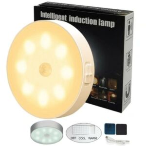 Ansal LED Éjszakai Lámpa Mozgásérzékelővel – USB-s, Meleg/Hideg Fény, Mágneses Rögzítés 136648980 - Irányfény