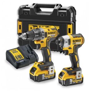 DeWalt DCK268P2T-QW 18V Akkus Fúró és Ütvecsavarozó Készlet 2 x 5.0Ah Akkumulátorral és Töltővel - Dewalt