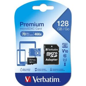Verbatim 128GB Premium microSDXC UHS-I memóriakártya + adapter 136666758 - Memóriakártya