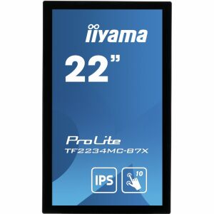 iiyama ProLite TF2234MC-B7X számítógép monitor 54,6 cm (21.5") 1920 x 1080 pixelek Full HD LED Érintőképernyő Többfelhasználós Fekete (TF2234MC-B7X)