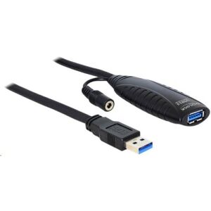Cablu prelungitor activ USB 3.0 Delock cu port de alimentare DC - Cabluri de date