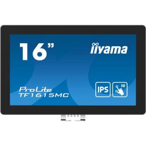 iiyama ProLite TF1615MC-B1 számítógép monitor 39,6 cm (15.6") 1920 x 1080 pixelek Full HD Érintőképernyő Fekete (TF1615MC-B1) 136671646 - Iiyama