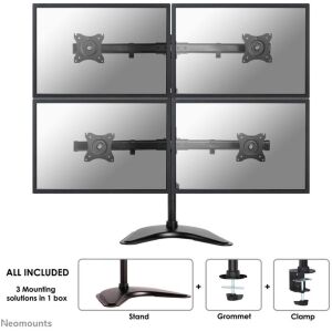 Neomounts NM-D335D4BLACK uchwyt biurkowy do TV 68,6 cm (27") Czarny (NM-D335D4BLACK) 136672483 - Uchwyt i stojak na monitor