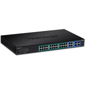 TRENDnet TPE-5028WS Gigabit Switch 28 Port Gbit Managed PoE+ 370W WebSmart 19" (TPE-5028WS) 136672715 - Trendnet