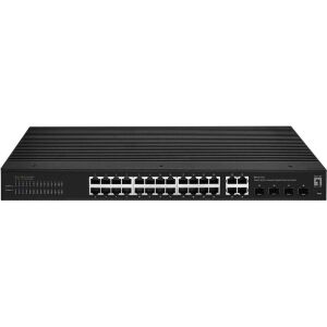 LevelOne IGS-2128 hálózati kapcsoló Vezérelt L2 Gigabit Ethernet (10/100/1000) Fekete (IGS-2128) 136673653 - LevelOne