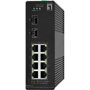LevelOne IGS-2110P hálózati kapcsoló Vezérelt L2 Gigabit Ethernet (10/100/1000) Ethernet-áramellátás (PoE) támogatása Fekete (IGS-2110P) 136673669 - LevelOne