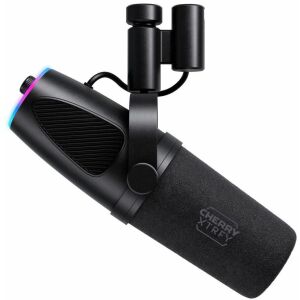 CHERRY NGALE X Fekete Podcast mikrofon (CX-NGALE-X-RGB-BLACK) 136675858 - Mikrofon