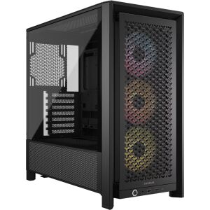 Corsair 4000D RS ARGB Fekete Midi-Torony PC Ház Edzett Üveg Oldallappal - Corsair