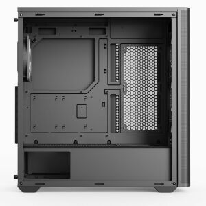 AeroCool D501A-G-BK-V2 Midi-Tower-Computergehäuse + 4x 120mm Lüfter - Schwarz (ACCM-MA01043.11) 144957130 - Aerocool
