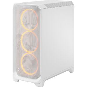 Fractal Design Meshify 3 RGB TG Midi Torony Számítógépház + 3db 140mm ARGB ventilátor - Fehér (FD-C-MES3A-07)