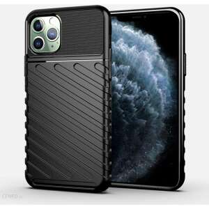 Schwarzes iPhone 12 Pro Max Silikon Case, stoßfest, Thunder - Handyhüllen