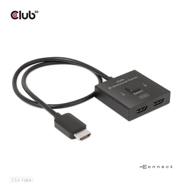 Club 3D Switch - CSV-1384 (HDMI 2-az-1-ben, Kétirányú, 8K60Hz/4K1...