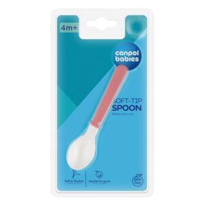 Canpol puha szilikon fejű etető kanál 4 hó+ rózsaszín 136702440 - Canpol babies