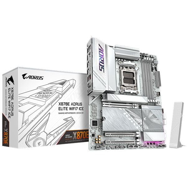 Gigabyte alaplap am5 x870e aorus elite wifi7 ice amd x870, atx X8...